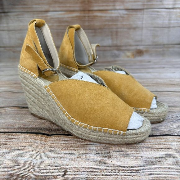 Seychelles Wedged Espadrille Heels Women Size 8.5 Ankle Strap Open Toe Shoes - Picture 4 of 10
